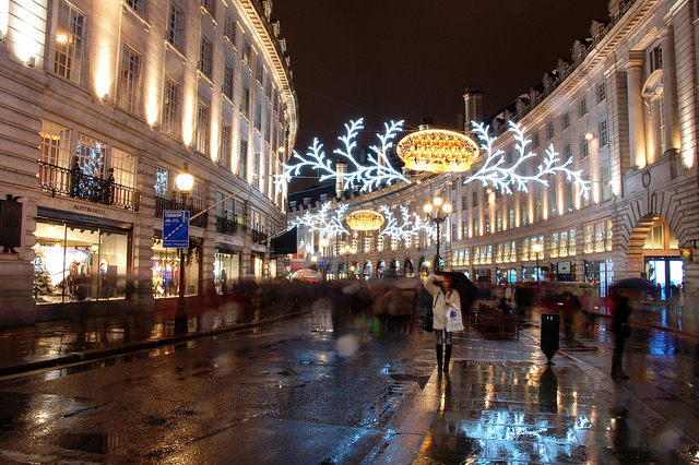 Christmas atmosphere in London